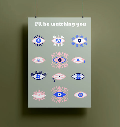 Grafika na ścianę I'll Be Watching You